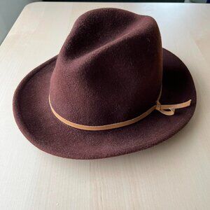 Yellow 108 Luke Maroon Fedora Hat